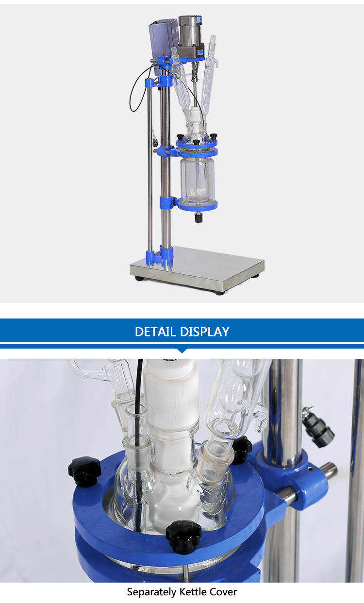  Mini Energy-Saving distiller Glass Chemical Reactor