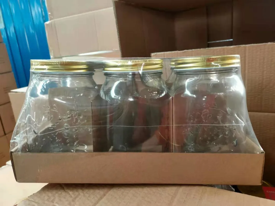 Large Square Glass Storage Jars for Home/Food Shop Storage& Organization with Metal Lids, FDA