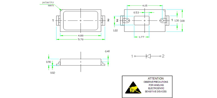 5730 LED size