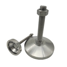 Machine Swivel Stainless Steel Articulated Levelling Feet: 10mm Diameter