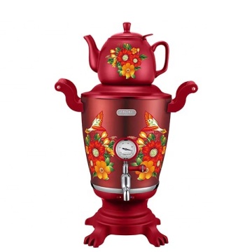 Classic Decal Samovar Electric Tea Kettle Set