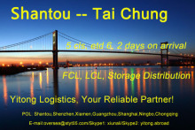 Shantou Sea Freight to Taichung
