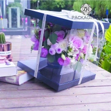 กล่องบรรจุภัณฑ์ดอกไม้ PVC แบบโปร่งใส