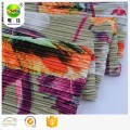 Wholesale 100% polyester print pleated tulle knitted fabric