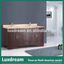 antique 60" Espresso finishes bathroom vanities with double sink