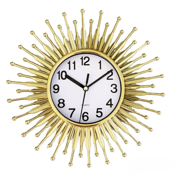 24cm Classic European Sun-Shaped Wall Clock for Living Room and Porch Decoration