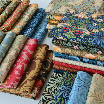 Wholesale William Morris Printed 100% Cotton Poplin Fabric for Home Textiles and T-Shirts