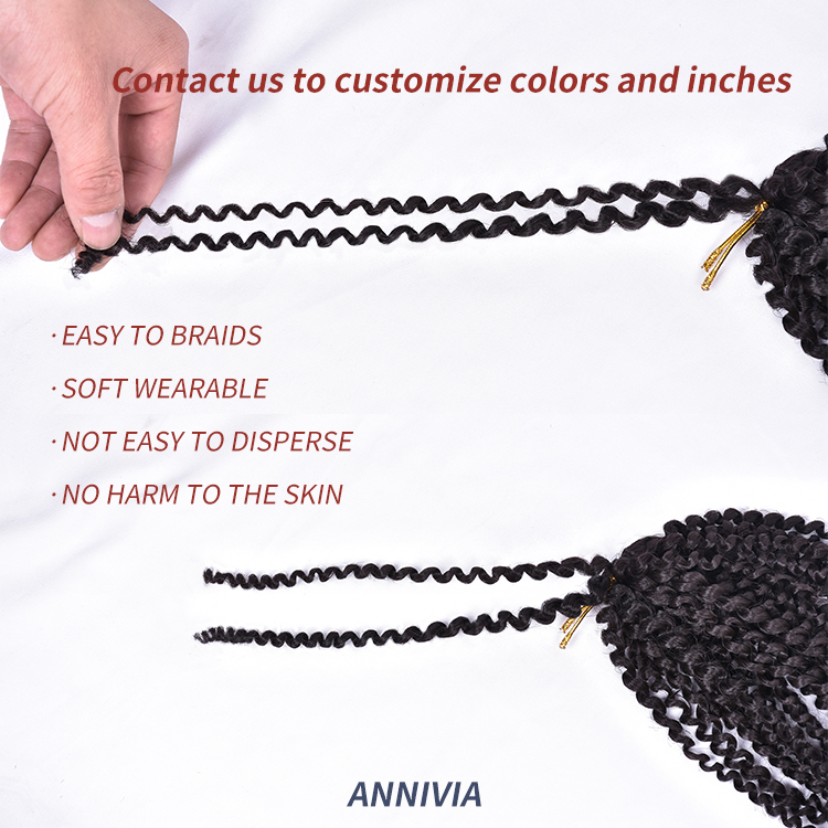 New Product Crochet Hair water wave crochet twist spring extension braid curly synthetic white butterfly braiding hair crochet