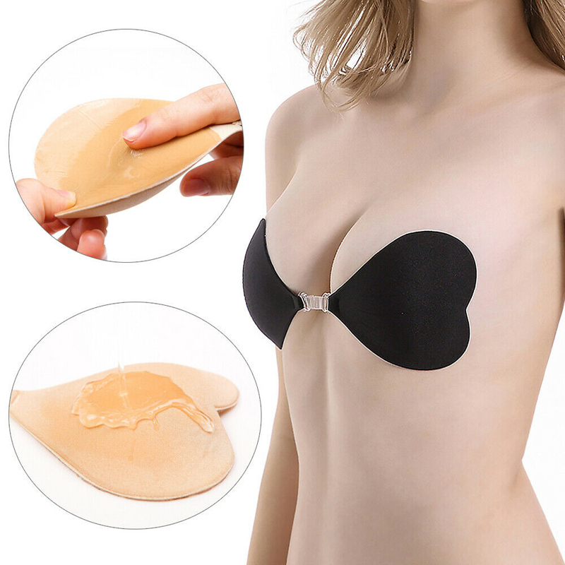 Heart Shape Sticky Strapless Silicone Bra