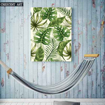 Palm Leaves Decorative Art Print on Canvas