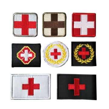 Patch in velcro personalizzate tattiche mediche dell&#39;esercito ricamate