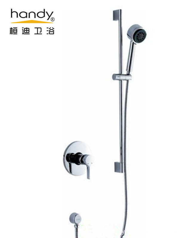 Hn 3e18 Modern Single Lever Wall Mount Bathroom Sink Faucet Brass Concealed Taps Polished Chrome