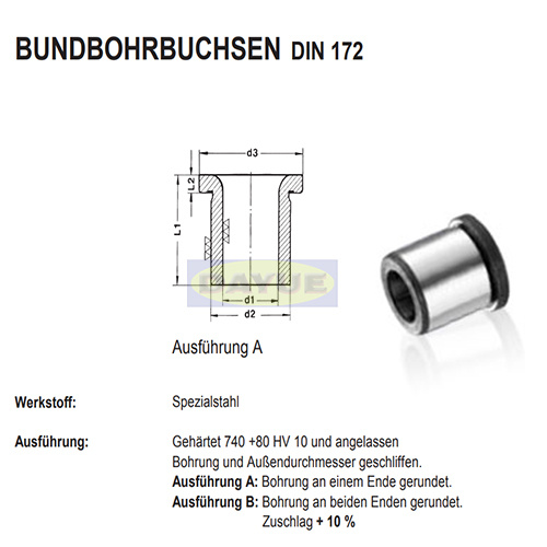 Hersteller von Bohrbuchse met bund din 172