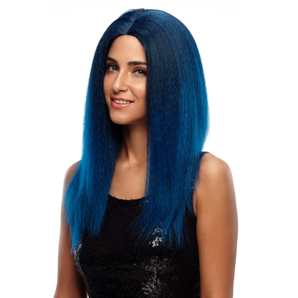 Trendy 24 inches Long Straight Free Shipping Lace Hairline Wigs Synthetic Hair Ombre Color Heat Resistant Wig For Black Women