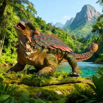 Dunia Jurassic Ankylosaurus Animatronik