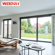 Modern WEI DUN Broken Bridge Aluminum Thermal Insulation Panoramic French Patio Door for Living Room and Balcony