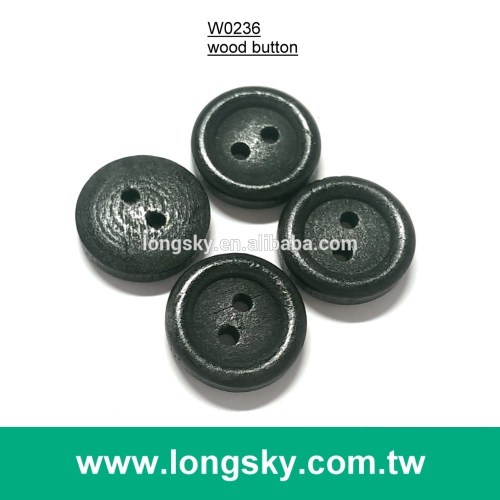 (#W0236) 2 hole classical round natural wooden button for bag