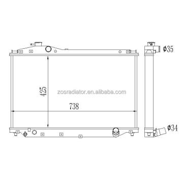 Aluminum Radiator for Toyota Soarer JZZ30 1JZ-GTE/GE 2.5L & 2JZ-GTE/GE 3.0L (1991-2000)