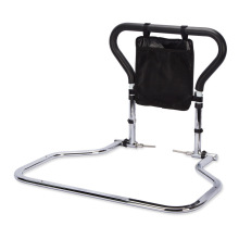 Bedroom Aid Steel Grab Handle: Height-Adjustable Fold-Up Bedside Grab Rail