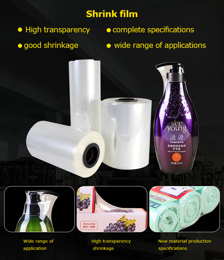 China Manufacturer Supply Transparent Shrink Wrap Film Roll