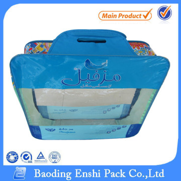 clear flexo printing surface handling pvc zipper bag