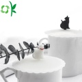 Accessoires de café en silicone en forme de chat, couvercles de tasses Dink