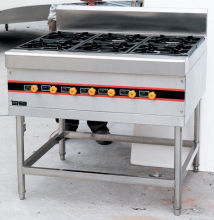 Floor Type Lpg Gas Cooking Range / Gas Burner Range Bgrl-1280 For Restaurant
