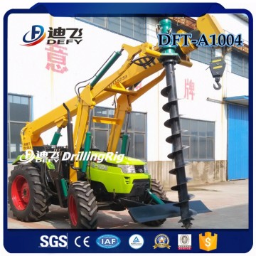 Patent Product !!! DFT-A1004 pole erection machine with auger drilling