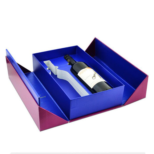 Caja de vino de papel de cartón reciclado personalizado para botella