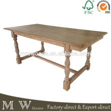 french style solid white oak dining table, oak wooden dining table, white oak dining table
