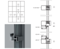 Aluminium gordijnwandprofiel blootgesteld frame verborgen frame