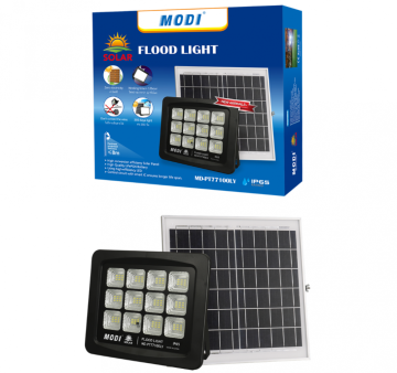 Cool white light solar flood light with box