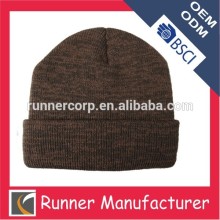 acrylic knitted hats with fleece lining inside