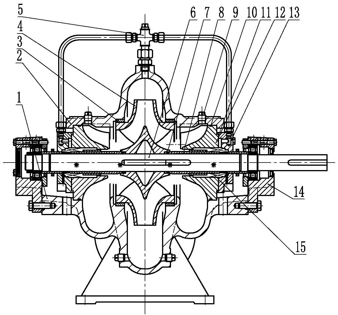 Big Flow Double Suction Centrifugal Water Pump With Axial Split Casing ...