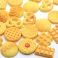 Multi conception Simulation Biscuit résine perles Flatback Cookie alimentaire bricolage artisanat cheveux arc Center ornement enfants maison de poupée jouets