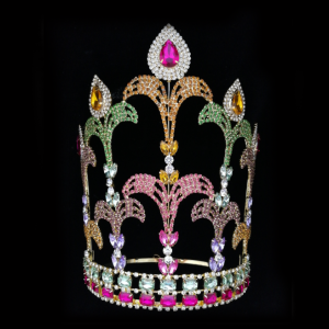 Large Colorful Princess Girl Pageant Crown Tiara