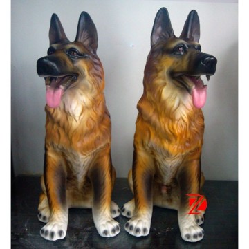 resin dog statue