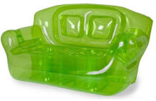 Durable Inflatable Sofa Chair Two Seat For Kids , Plastic Air Couches