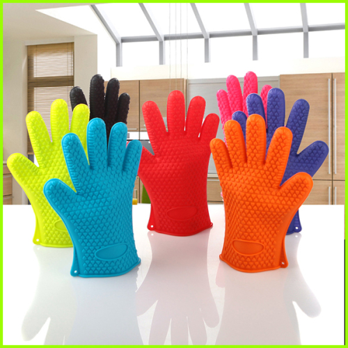 Kitchen Heat Resistant Silicone Oven Mitt Gloves