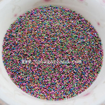 Colores chispeantes electrochapa Tony Glass Seed Beads Sticker para uñas hermosas