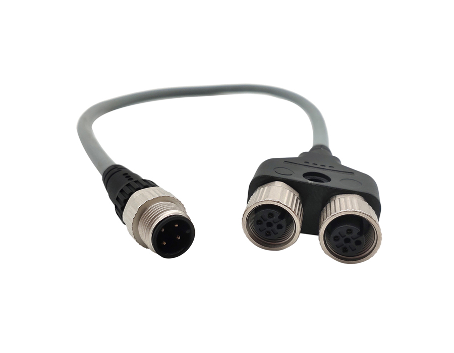 M12 Y Connector Cable