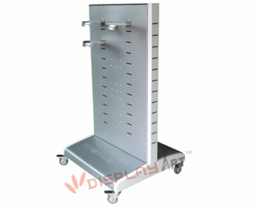 Double sides metal shoe rack for shops