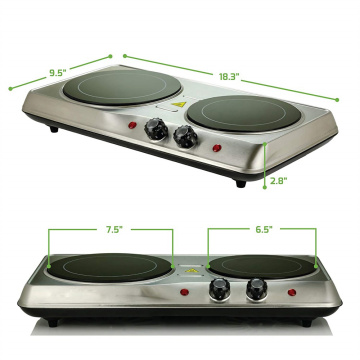 Cooktop in vetro a doppia piastra a doppia piastra a doppio piatto