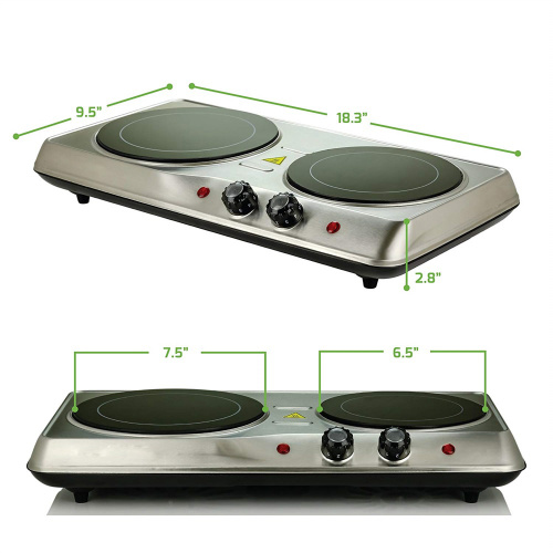 كهربائي الأشعة تحت الحمراء الموقد مزدوج اللوحة السيراميك cooktop cooktop