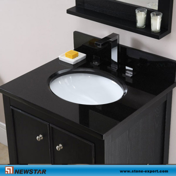 China Absolutely Black Granite Vanity Top with Apron
