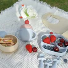 Soft Pastel Kids Tableware with Cute Utensils