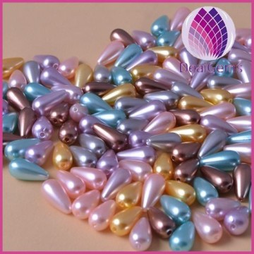 colorful water drop plastic loose pearls sythetic imitation pearls