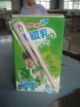 Drink straw adhesive machine