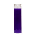 Clear Glass Colored Wax Church Candles