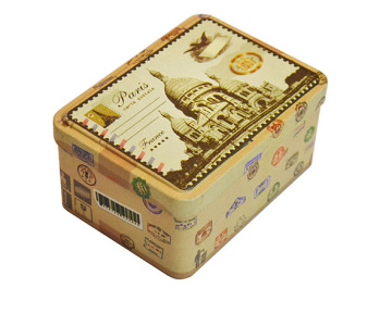 Post Card Postage Stamp Collecting Tin Case